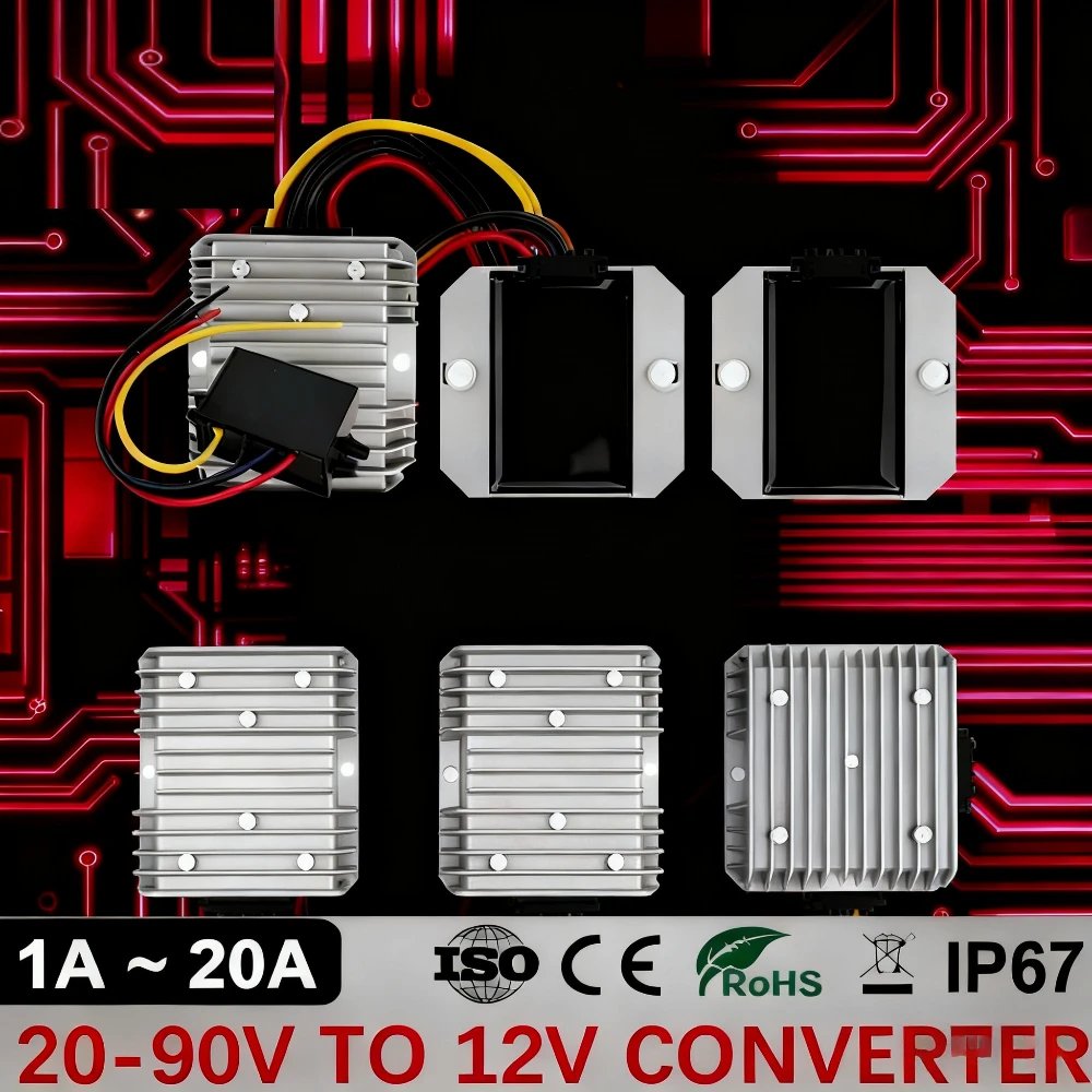 72V 15A Fast Charger - 20-90V to 12V 5A 10A 15A