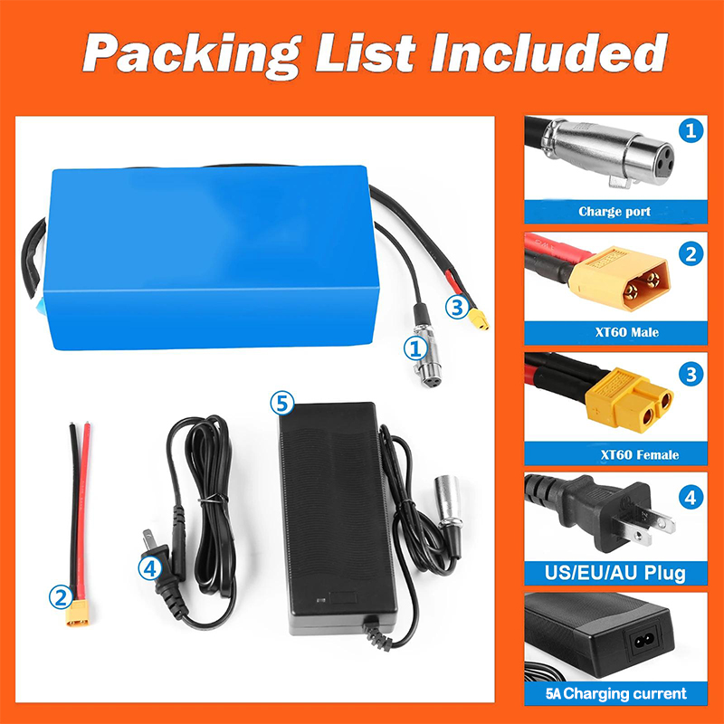 48V 52V Electric Bicycle chamr - đánh giá và giá 72V 50Ah 21700 Lithium Battery