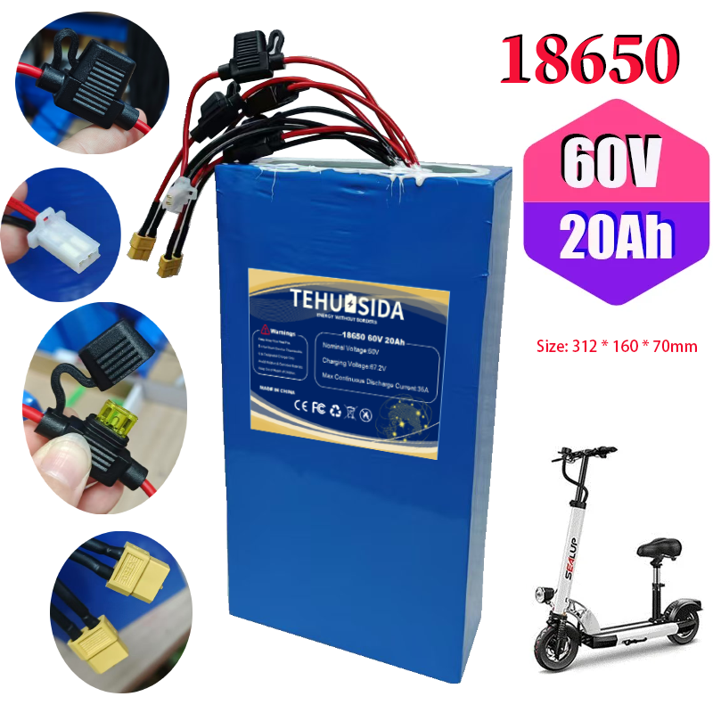 60V 20Ah 18650 16S6P Lithium B - đánh giá và giá 60V 50Ah Electric Scooter Battery